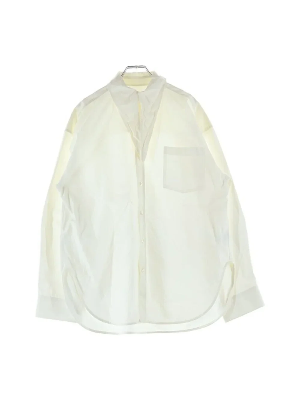 Balenciaga Scarf Color Cotton Long Sleeve Shirt White